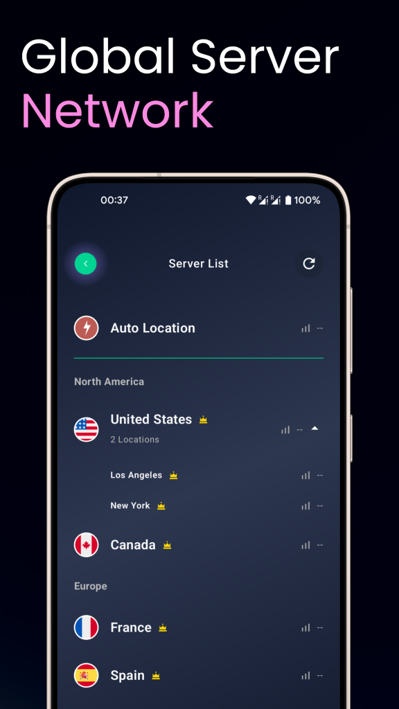 لیست سرورها