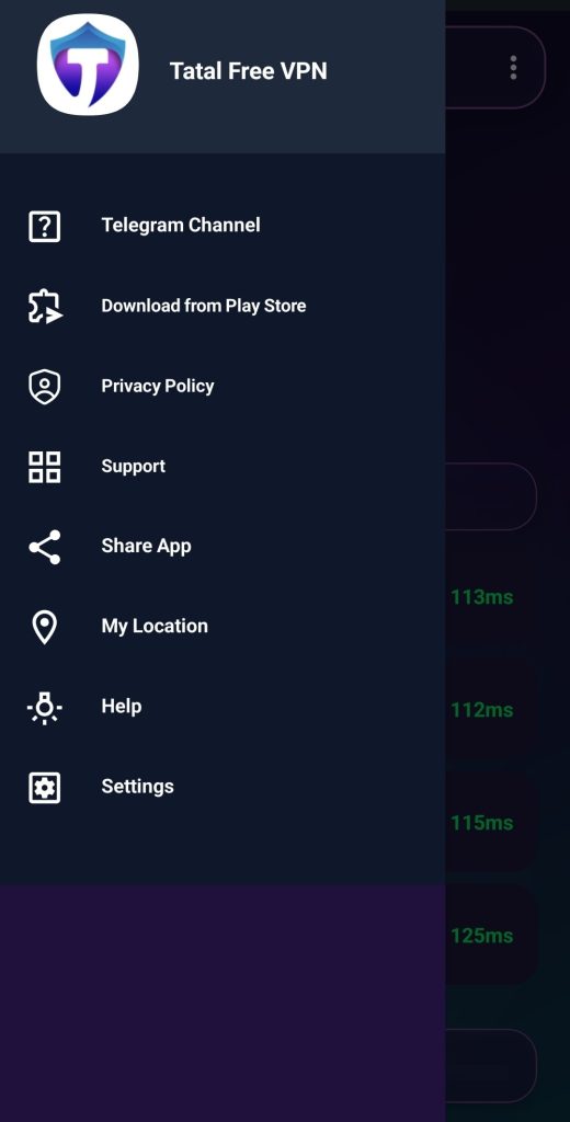 تنظیمات فیلترشکن Tatal VPN